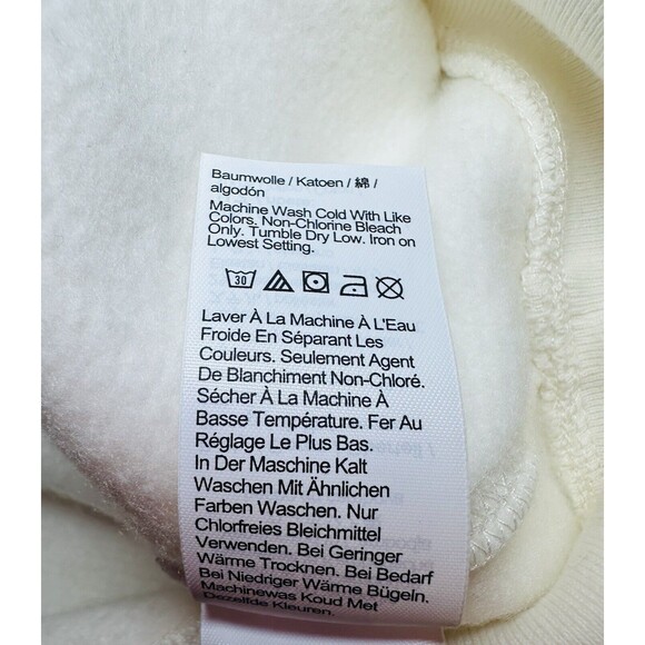 J. Crew Heritage Fleece Crop Cozy‎ Pullover Sweatshirt Ivory Women's XL NWT - Picture 7 of 10